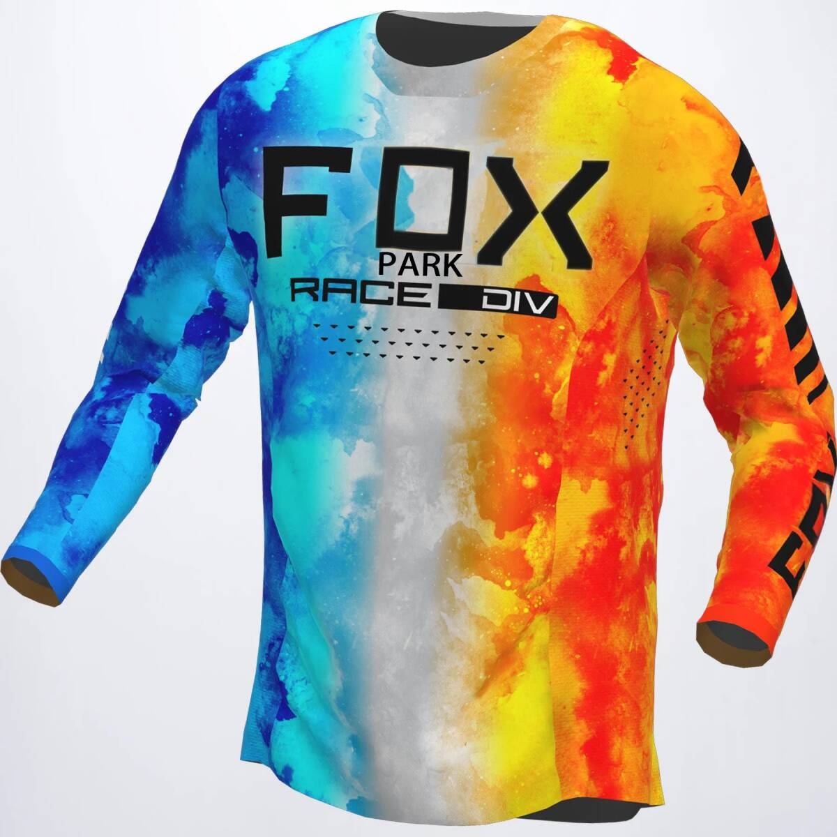 FOX モトクロスジャージ　長袖Tシャツ エンデューロ　ダウンヒル　メッシュ素材　サイズL BO