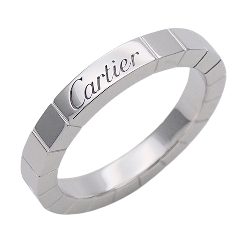 カルティエ Cartier リング レディース ブランド 指輪 750WG ラニエール ホワイトゴールド #49 約9号 ジュエリー シンプル 磨き済み