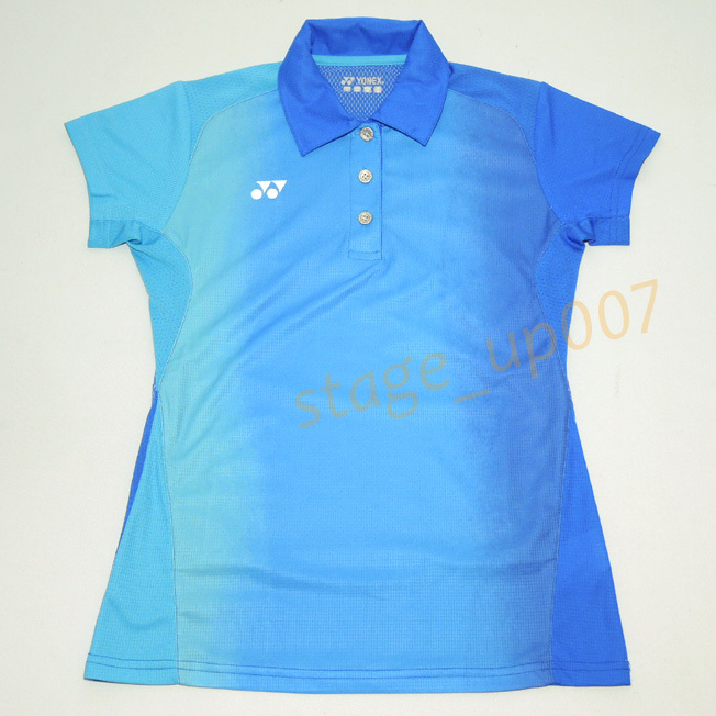 美品！　YONEX（ヨネックス）／高機能 ウィメンズ スリムロングフィットポロシャツ・バド、ソフトテニス ゲームシャツ 20298/sizeM／管OWKZ