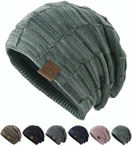 [KMOLY] ニット帽子 メンズ 冬 防寒 裏起毛 スキー ふわふわ 暖かい 大きいサイズ 伸縮性 柔らかい ゆったり 軽量 ビ