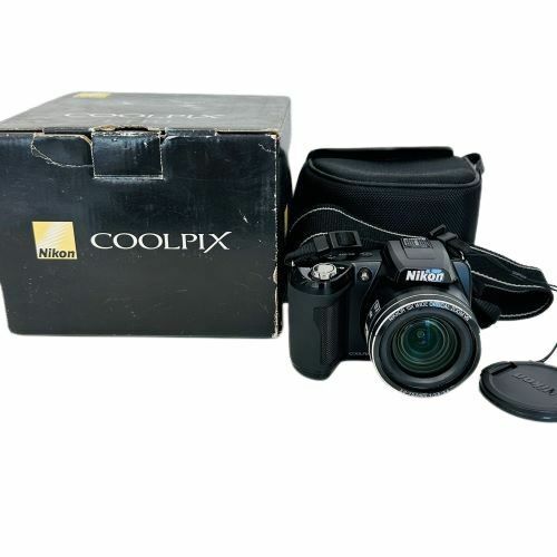 【Nikon/ニコン】COOLPIX L110 コンパクト デジタルカメラ(デジカメ) 箱、取説、ケース、キャップ、ストラップ,SDカード付き★10679