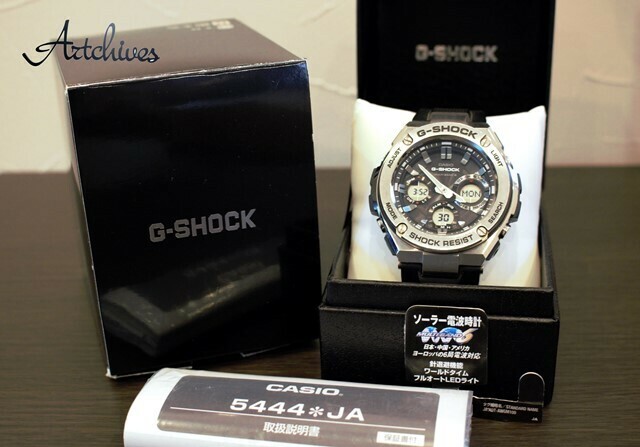 ☆時計☆CASIO (カシオ)☆GST-W110-1AJF☆G-SHOCK BK文字盤 タフソーラー 腕時計☆稼動品☆『VRW-248』