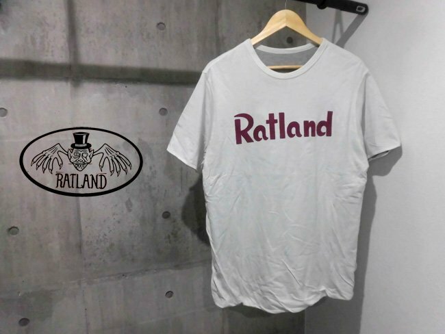RAT LAND ラットランド モンスター × フルロゴプリント リバーシブル 半袖 Ｔシャツ/メンズ Lサイズ相当/ホワイト グレー/メンズ/希少