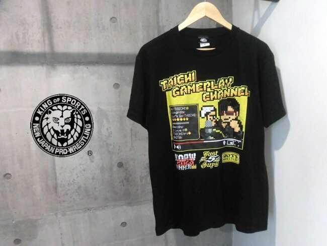 美品 新日本プロレス TAICHI GAMEPLAY CHANNEL Tシャツ（2024） M/タイチ選手/黒 ブラック/NJPW ワールドプロレスリング