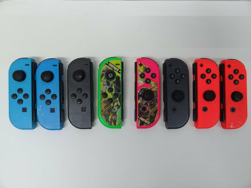 ユ■/Zこ7991　Nintendo Switch Joy-Con スイッチ ジョイコン ジャンク 8個 まとめ 保証無