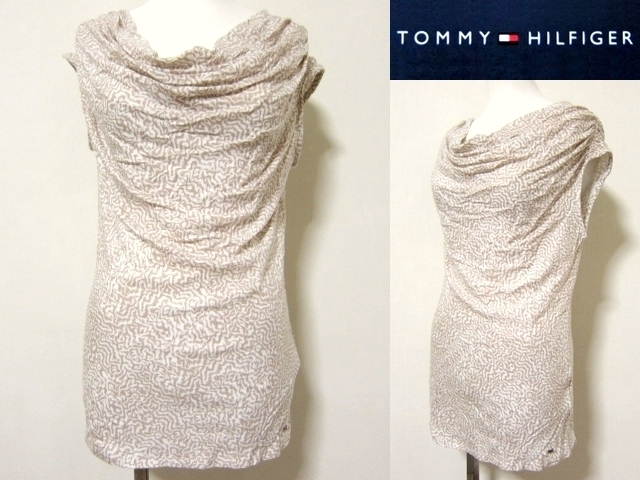 ☆送料込☆新品★TOMMY HILFIGER / レディース★ドレープ・ギャザー★S★ノースリーブ・シャツ★モカ