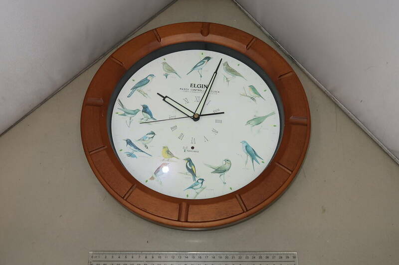 1円～ジャンク ELGIN エル・ジン バードクロック 電波時計 MODEL NO.BS-729 野鳥掛け時計