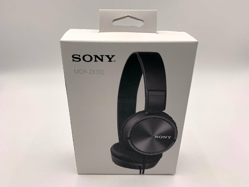 □● 【未開封】SONY ステレオヘッドホン MDR-ZX310 ブラック (S0609)