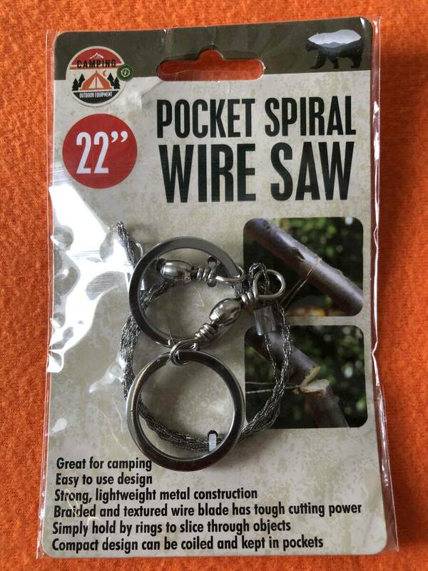 POCKET SPIRAL WIRE SAWポケット ワイヤー ソー 携帯ノコギリ鋸 震災地震水害災害用として備えておくのをお勧めします