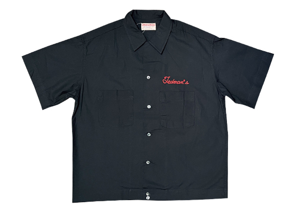 TEDMAN　掘り出し商品！　半袖刺繍シャツ　BLACK　42サイズ