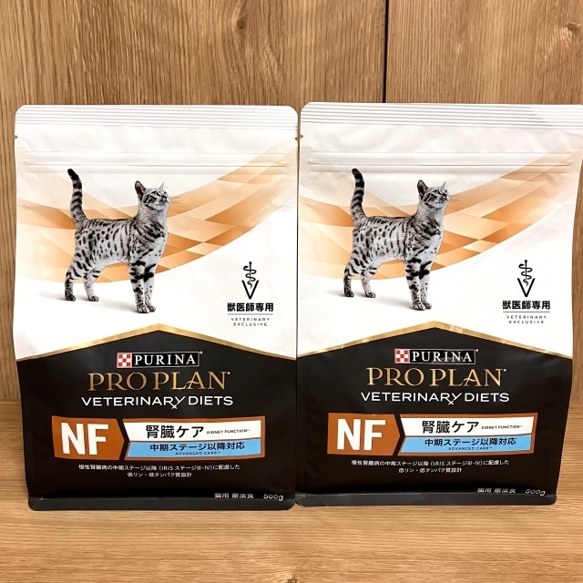 未使用 ピュリナプロプラン 猫用療法食 NF 腎臓ケア 中期ステージ以降対応 500g×2袋① 猫用療養食 腎臓ケア キドニーケア