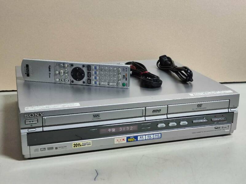 SONY スゴ録 VHS/DVD一体型HDDレコーダー RDR-VH85 リモコン付 ソニー ■中古 動作品 2006年製 5763