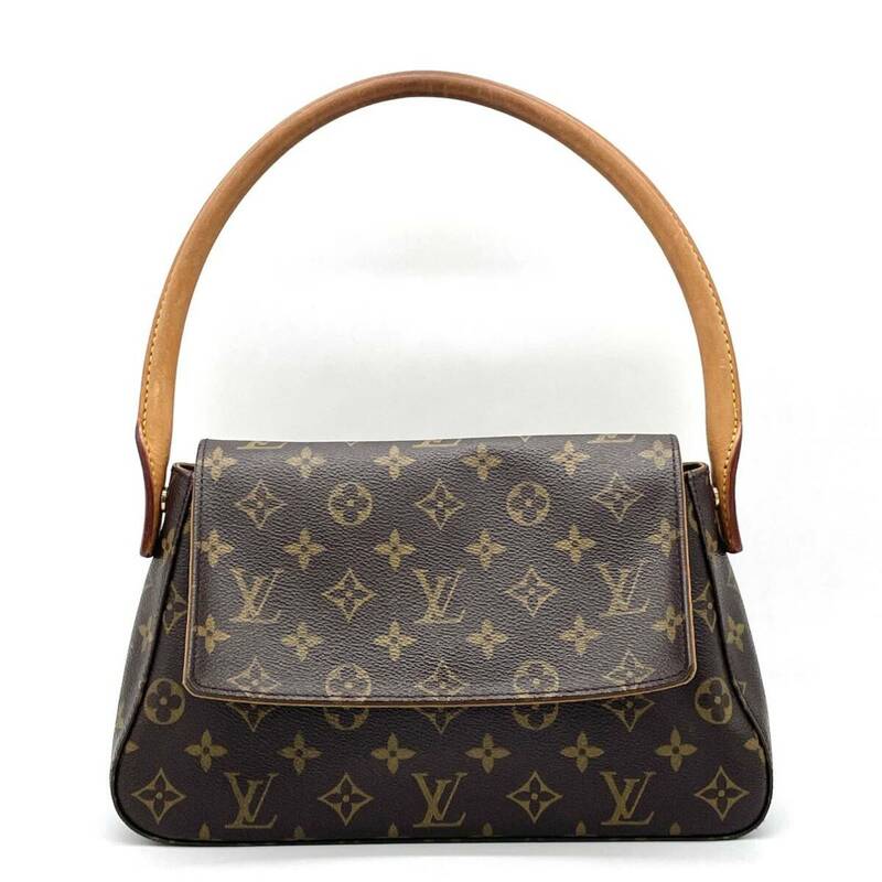 1円 良品 LOUIS VUITTON ルイヴィトン モノグラム ミニルーピング ショルダーバッグ ワンショルダー 肩掛け M51147