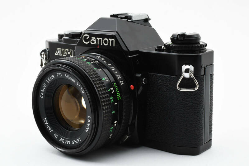 ☆動作確認済☆ CANON AV-1 BLACK FD 50mm 1:1.8レンズセット #2158491