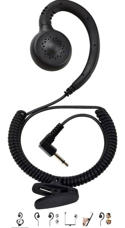 アイコム/アルインコ対応 耳を塞がず インカムイヤホン 無線機用 耳掛け式 φ3.5オプション用 タイピン型マイクロホンに適用