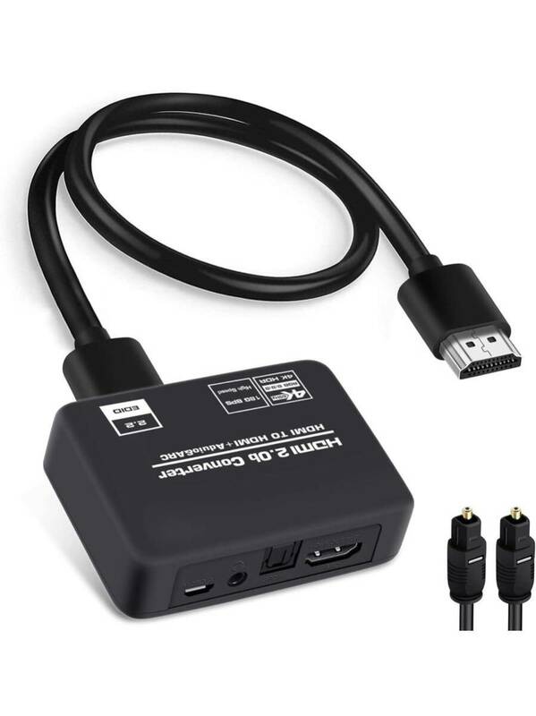 avedio links HDMI 音声分離器 4K 60Hz HDMIオーディオ分離器 HDMI 2.0b/ARC対応 光デジタル/SPDIF/3.5mmジャックステレオ ハイレゾ