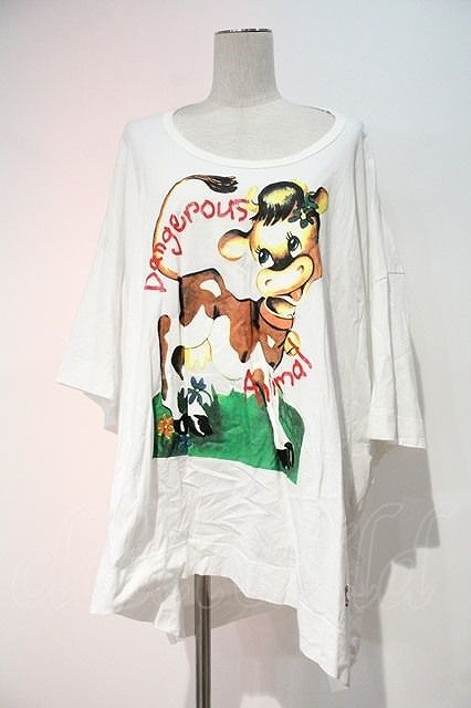 【USED】Vivienne Westwood / DANGEROUS ANIMAL BIG Tシャツ ヴィヴィアンウエストウッド ビビアン 白 【中古】 I-24-01-24-018-to-HD-ZI