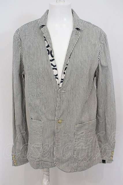 【USED】Vivienne Westwood Anglomania and Lee / /WORKMAN BLAZER M ネイビー×オフホワイト 【中古】 O-24-01-21-021-jc-YM-OS