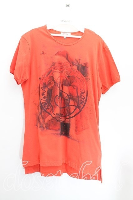 【USED】Vivienne Westwood / ファーザーズクリスマスptTシャツ M オレンジ 【中古】 H-23-12-03-063-ts-OD-ZH