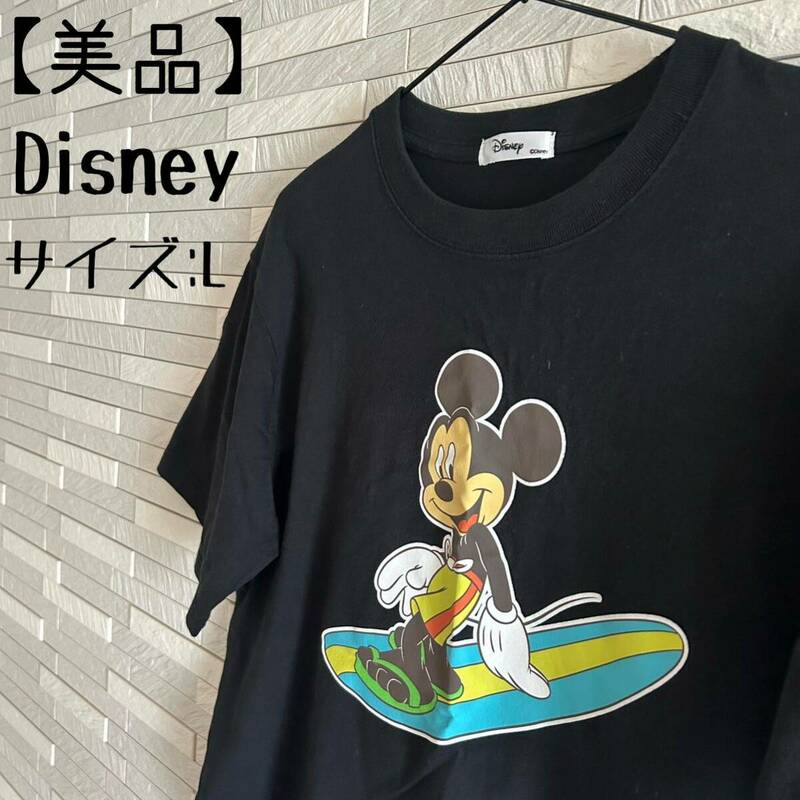 【美品】Disney ミッキー Tシャツ サイズ L