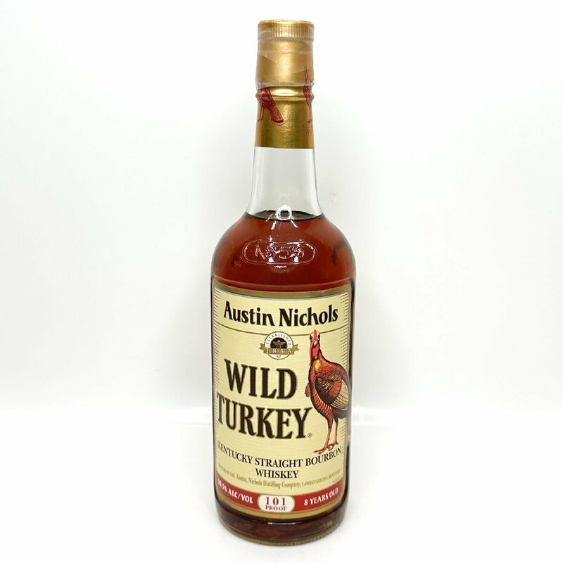 【9304‐802】WILD　TURKEY　101　PROOF 8YEARS OLD　750ｍｌ・50.5％　金キャップ　アメリカンウイスキー　未開封　ワイルドターキー