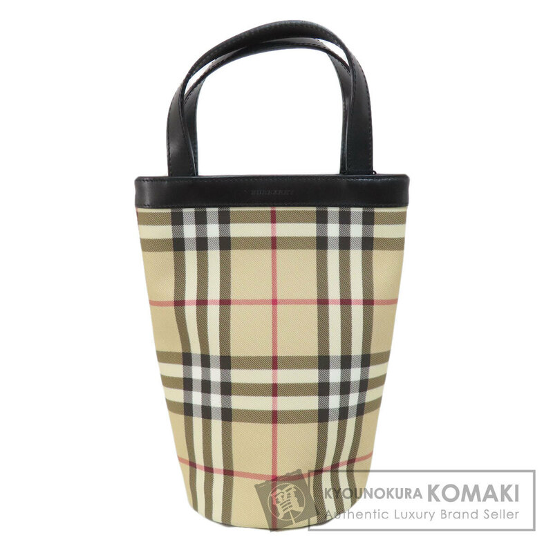 BURBERRY バーバリー ノバチェック ハンドバッグ PVC レディース 中古