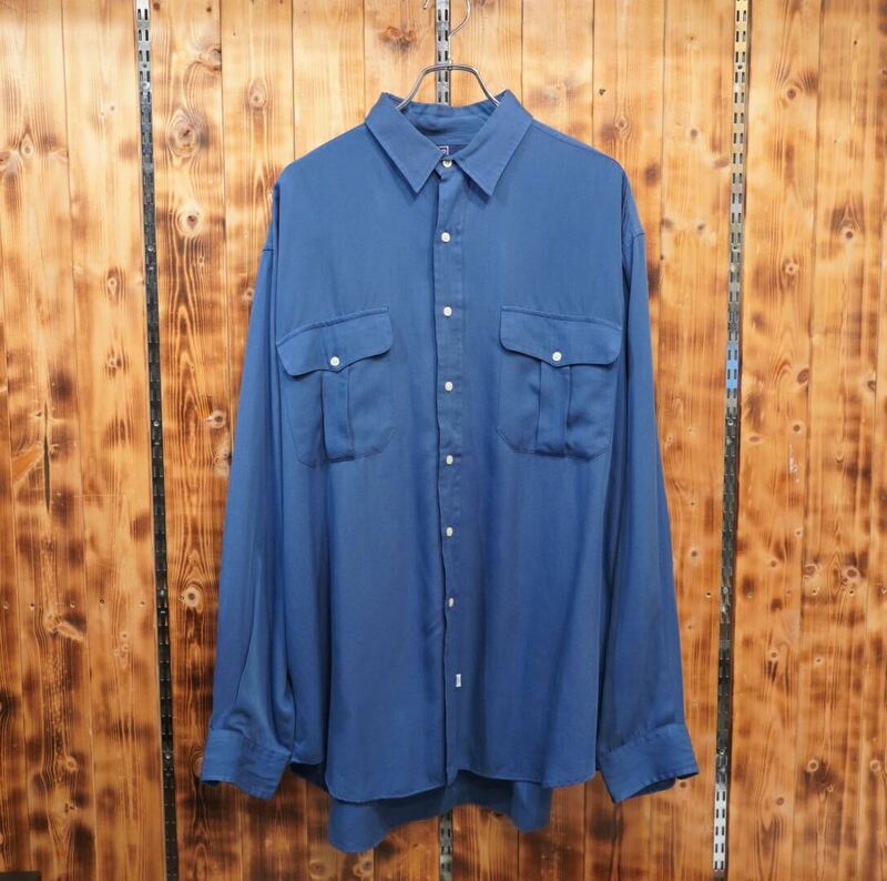 90s ralphlauren rayon レーヨンシャツ　XL/ラルフローレン