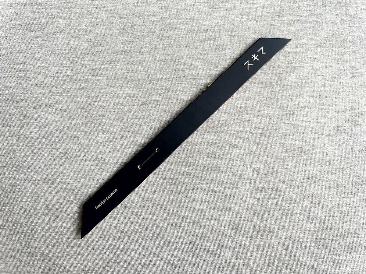 新品★Hender scheme エンダースキーマ レザータグリボン ネイビー 濃紺