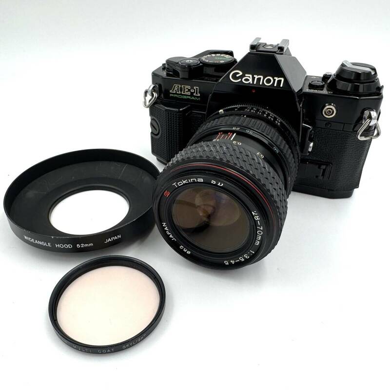 #1390 【動作未確認】CANON キャノン AE-1 PROGRAM 一眼レフ フィルムカメラ Tokina SD 28-70mm 1:3.5-4.5