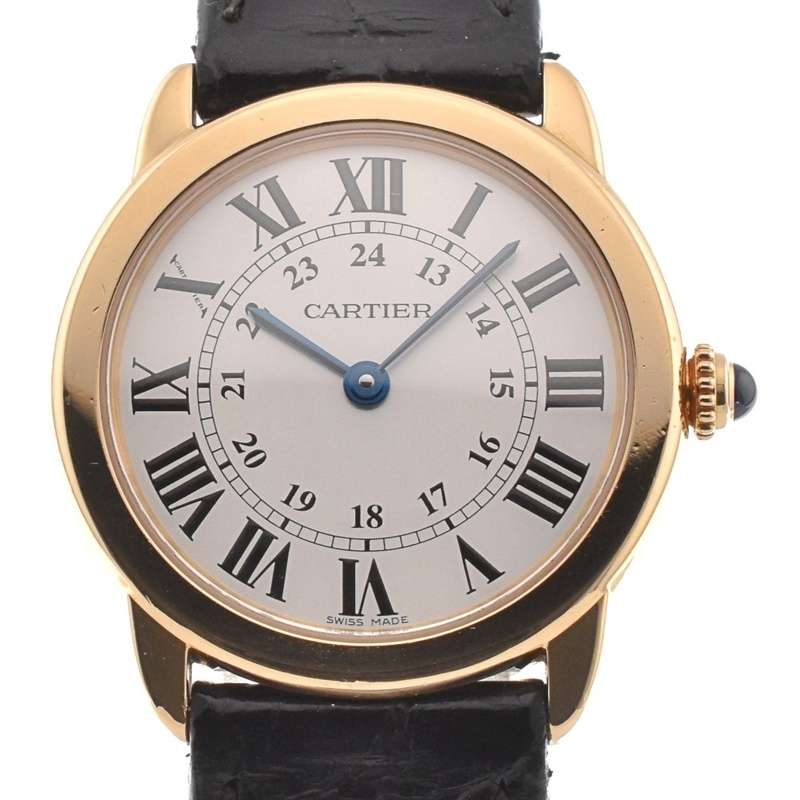 カルティエ CARTIER W6700355/2987 ロンドソロ SM SS/レザー クォーツ レディース M#131647