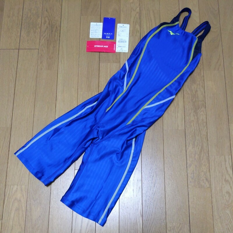 1回使用 美品 STREAM ACE 光沢 ブルー N2MG022027 2XLサイズ XO ミズノ 競泳水着 MIZUNO SWIMSUIT SWIMWEAR ストリームエース FINA承認