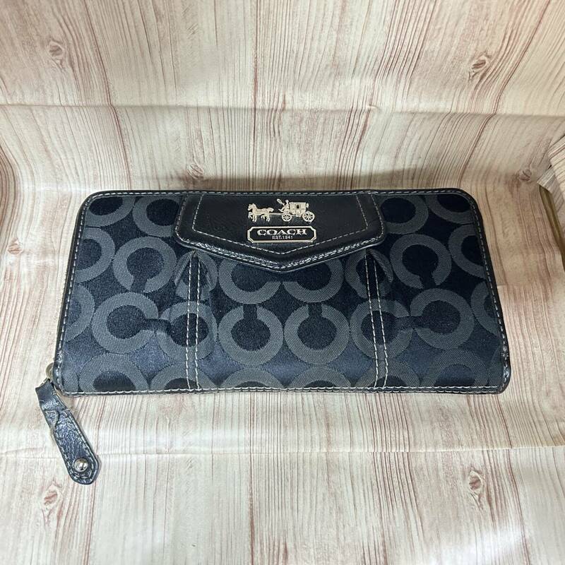 【11】コーチ COACH 長財布 財布 馬車 ロゴ EST.1941