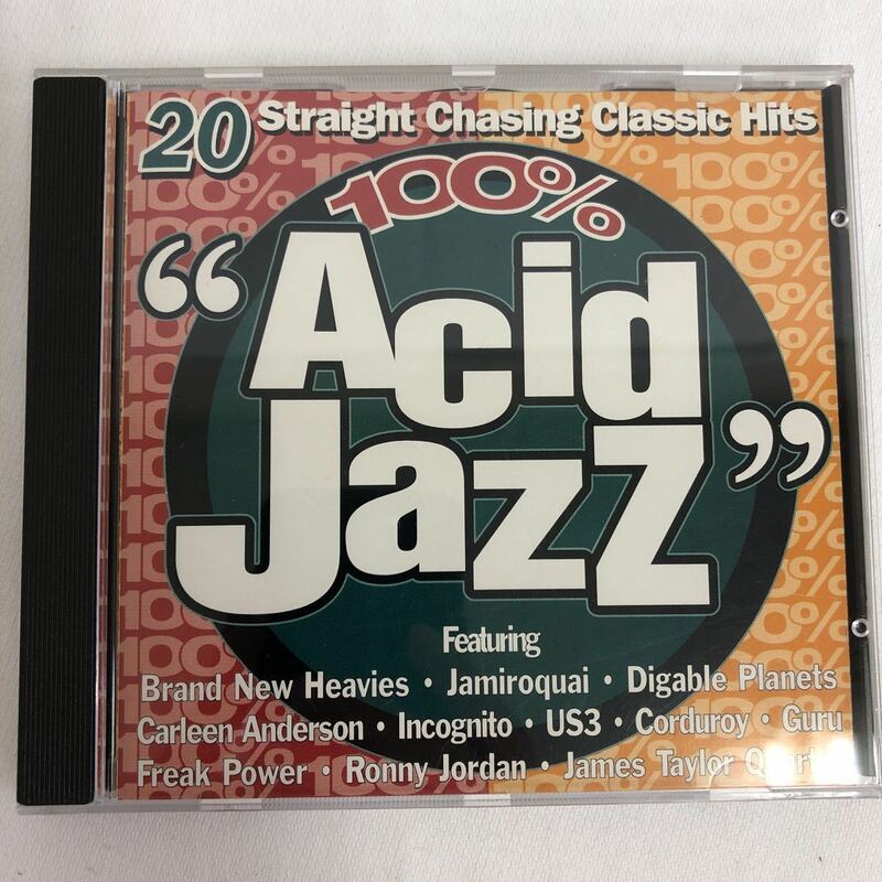 [CD] 100% Acid Jazz / Brand New Heavies / Jamiroquai / Digable Planets / Carleen Anderson / Incognito / us3 / Corduroy / Guru