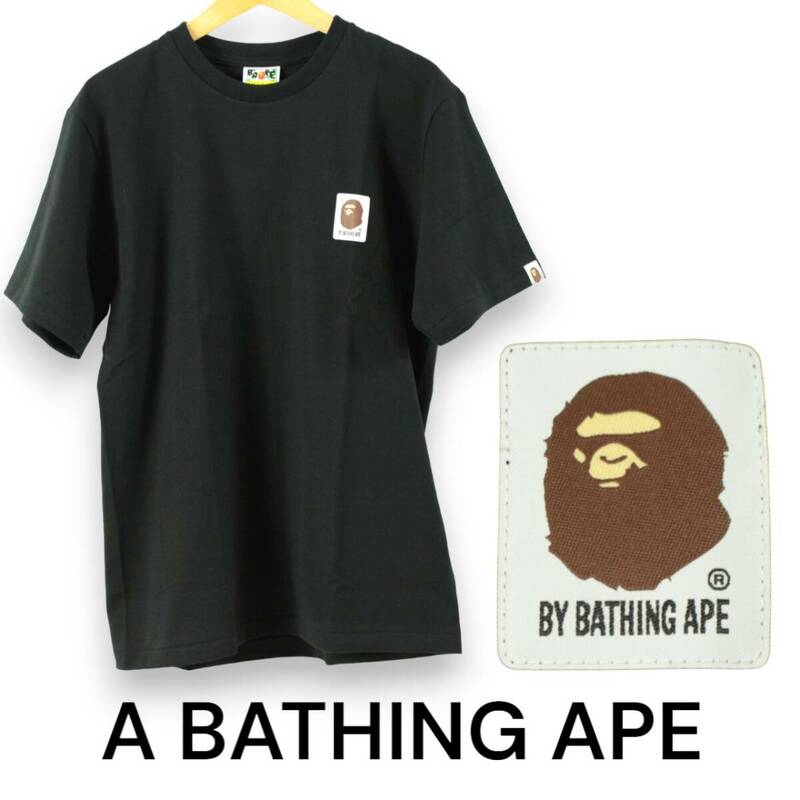 A BATHING APE　半袖Tシャツ　ヘッドラベル　ブラック　サイズXL　ア ベイシング エイプ