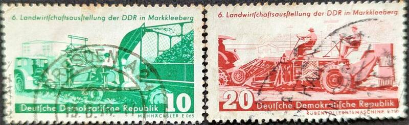 【外国切手】 ドイツ民主共和国 1958年06月04日 発行 マルククレーベルクの農業展示会 消印付き