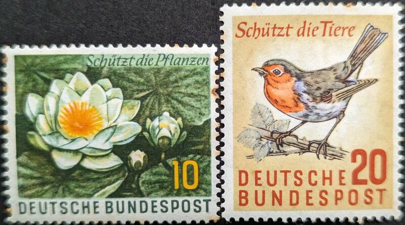 【外国切手】 ドイツ 1957年10月04日 発行 自然保護 未使用