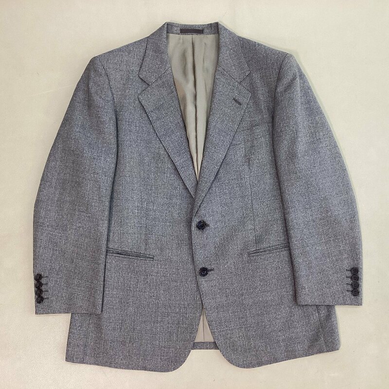 ■80s Burberry's バーバリーズ テーラードジャケット ウール アルパカ混 古着 ヴィンテージ 日本製 サイズ94-90-160BE3 グレー系/0.78kg■