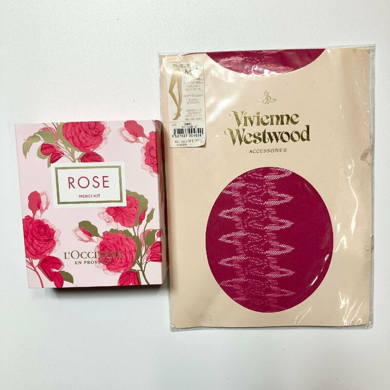 ☆未使用 L'OCCITANE ロクシタン ローズメルシー ハンドクリーム シャワージェル Vivienne Westwood ストッキング サイズM～L 0.24㎏☆