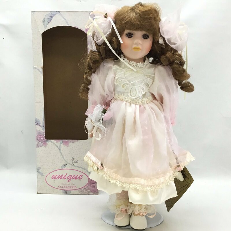 ■Unique ユニーク PORCELAIN DOLL COLLECTION ポーセリンドール ビスクドール LY16A10-2 外箱キズ 中古品 /0.69kg