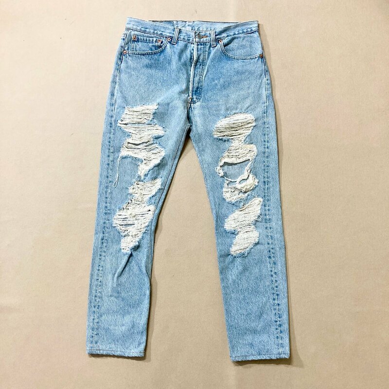 ★USA製 Levi's リーバイス 501 CANARI デニムパンツ ジーパン ジーンズ ボトムス ボタン裏刻印501 サイズW32L32 ボタンフライ 0.55kg★