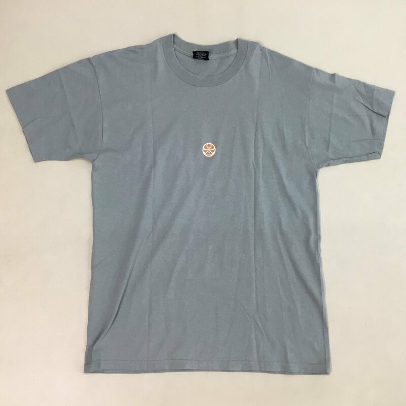 ■【送料198円】【ブランド不明】90s プリントTシャツ 半袖 USA製 古着 丸首 コットン 人魚 海 夕日 グリーン系 メンズ サイズL /0.22kg■