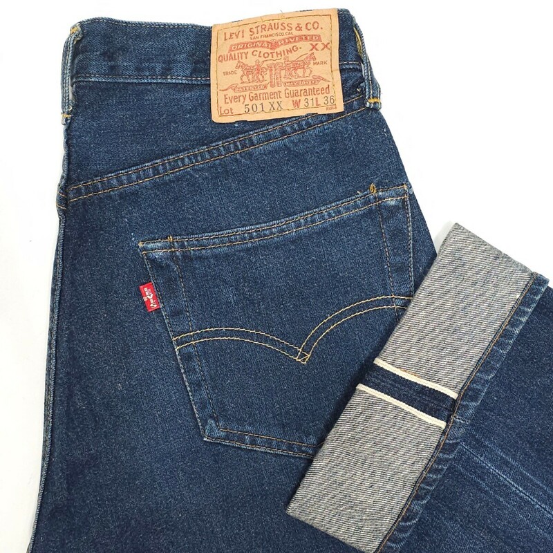 米国製Levi'sリーバイス☆501XXヴィンテージ復刻501-0003ジーンズW31ジーパンデニムパンツBIG-EビッグE赤耳555バレンシアUSAアメリカメンズ