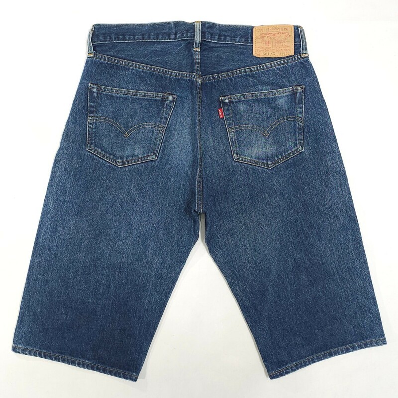 米国製Levi'sリーバイス☆501XXヴィンテージ復刻501-0003ハーフパンツ36ショートパンツ5分丈ジーンズBigEビッグE赤耳バレンシアUSAアメリカ