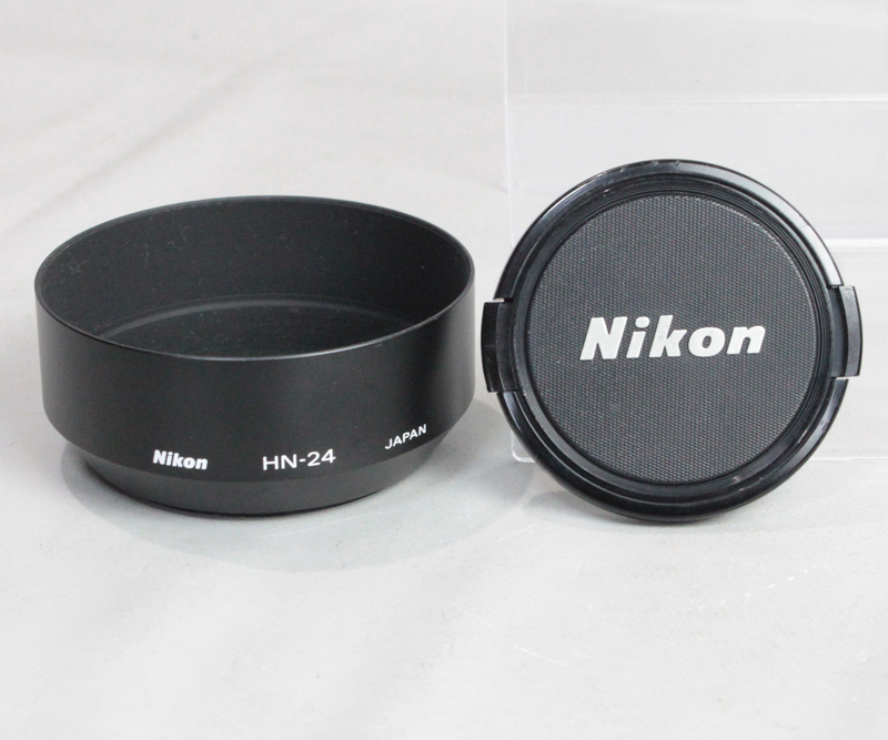 052657 【良品 ニコン】 Nikon HN-24 スクリュー式メタルレンズフード &62mm レンズキャップ