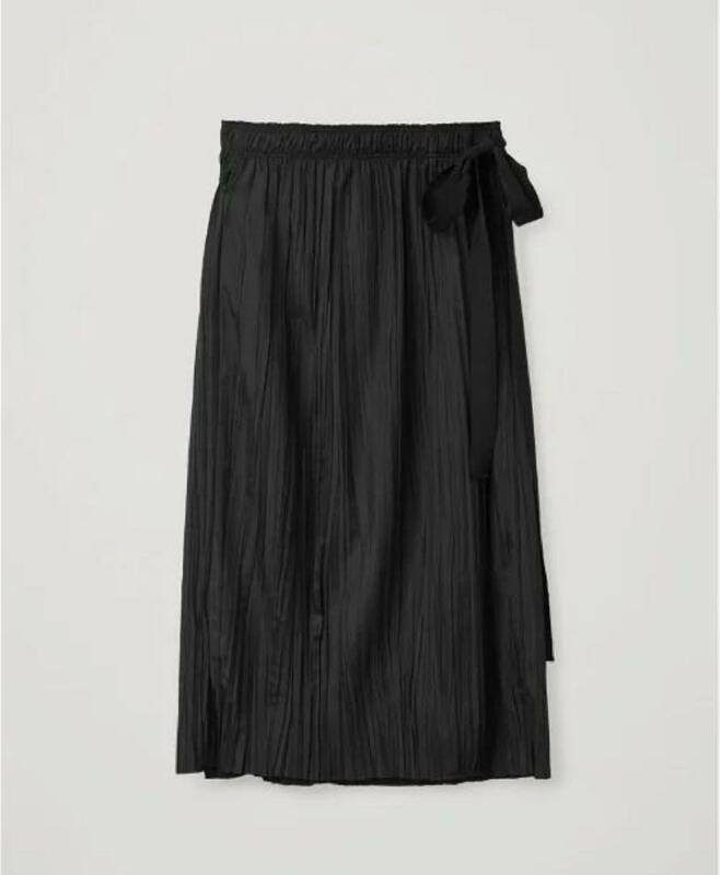 COS コス / プリーツ　ラップスカート　黒　巻きスカート　サイズEUR32 PLEATED MIDI WRAP SKIRT