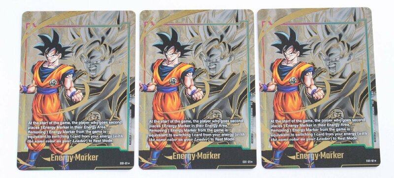 【中古品】ドラゴンボール フュージョンワールド エナジーマーカー 孫悟空 E01-01 英語版 3枚〔1〕【ゆうパケ発送可】 ,