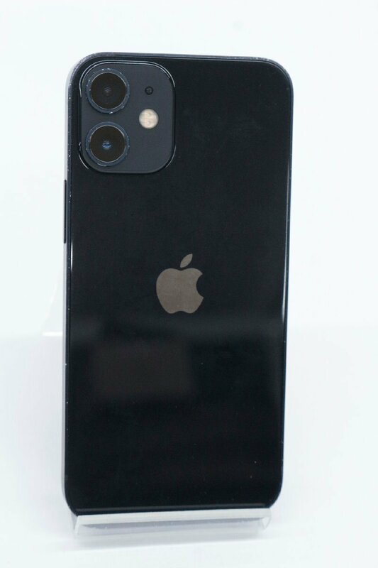 【中古・ジャンク品】iPhone12 mini 128GB docomo版SIMフリー 利用制限〇 ブラック 本体のみ MGDJ3J/A【Face ID不可/液晶社外品】.,