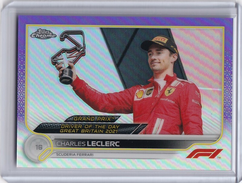 [399枚限定] 2022 Topps Chrome Formula 1 F1 Charles Leclerc Driver of the Day Purple Refractor /399 シャルル・ルクレール Ferrari 