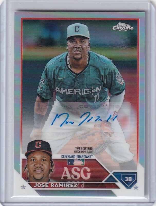 MLBカード 2023 Topps Chrome Update Jose Ramirez All-Star Game Auto ホセ ラミレス Cleveland Guardians