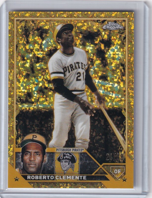 [50枚限定] MLBカード 2023 Topps Chrome Gilded Baseball Roberto Clemente Mini Diamond Gold /50 ロベルト クレメンテ Pirates